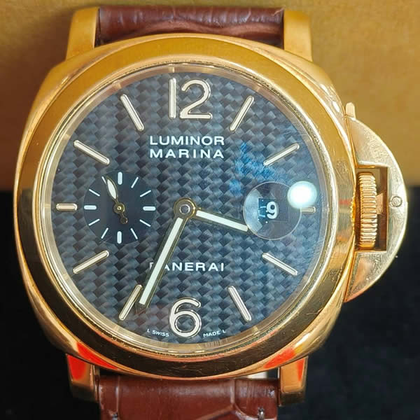 高價收購沛納海 Panerai Luminor Marina 玫瑰金碳纖維面盤腕錶